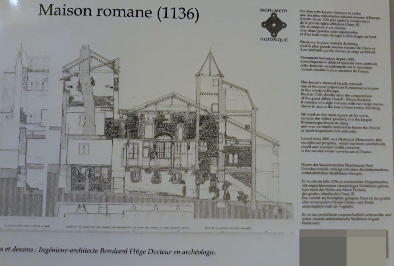 Maison Romane 1136 Cluny Exteriér fotografie
